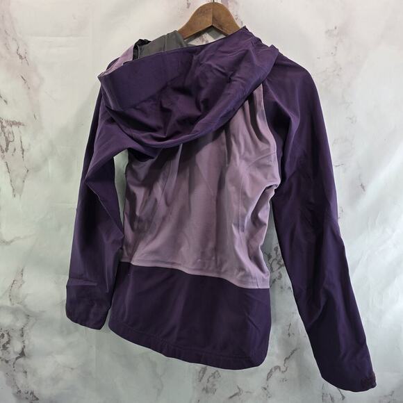 REI Jacket Womens XS Purple Shell Waterproof Pit Zips Rain Ski Elements - Picture 5 of 13